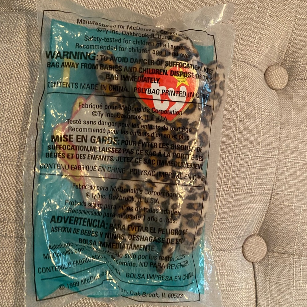 Freckles the Leopard TY Beanie baby!